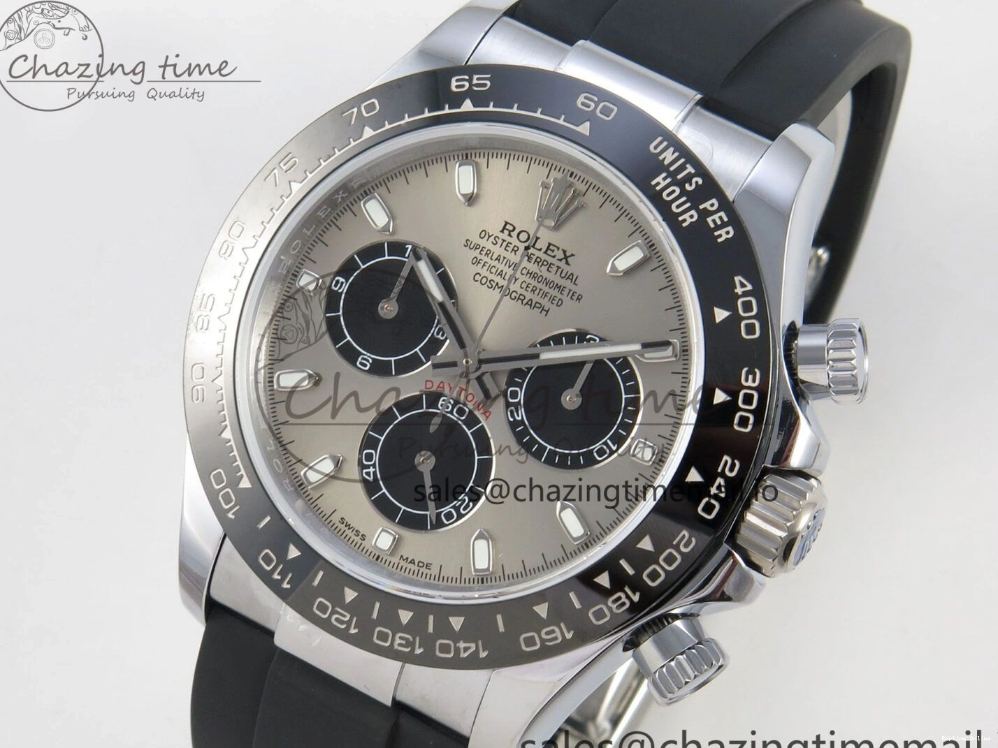 0405 Daytona 116519 QF 1:1 Best Edition Grey Black Dial on Oysterflex Strap SH4130 V11（Gain Weight） EasyMatch 172